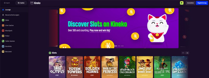 Kineko Casino Bonus Code