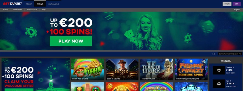 BetTarget Casino Bonus Code