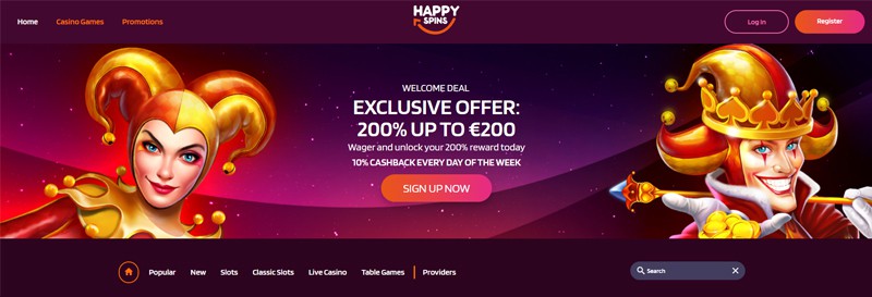 HappySpins Casino Bonus Code