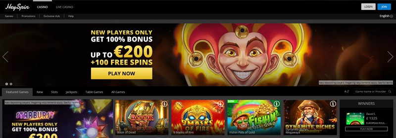 HeySpin Casino Bonus Code