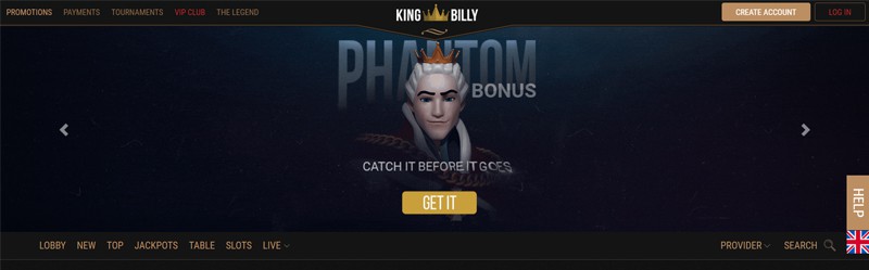 King Billy Bonus Code