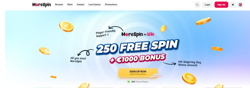 MoreSpin Casino Bonus Code