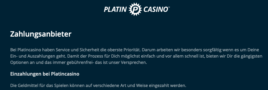 Platin Casino Paysafecard