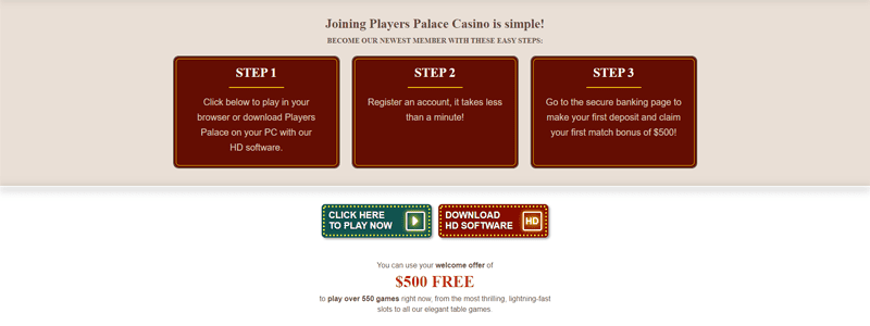 Players Palace Casino No Deposit Bonus