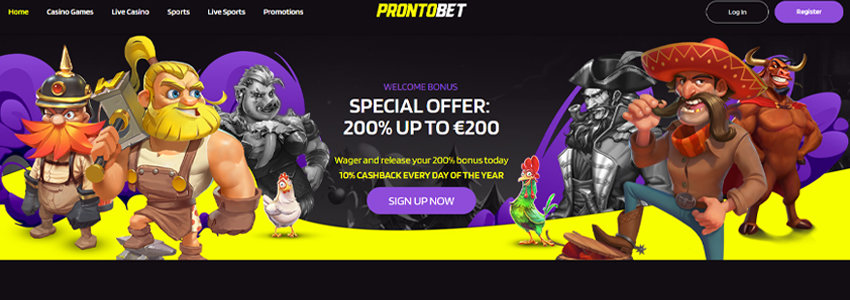 Prontobet Casino Bonus Code