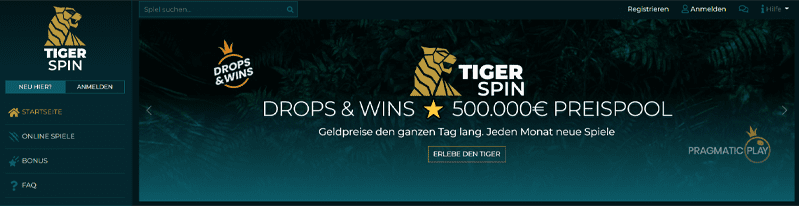 Tiger Spin Bonus Code