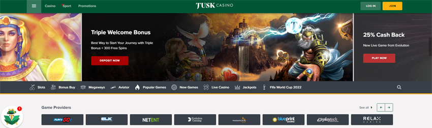 Tusk Casino Bonus Code